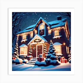 Christmas House 121 Art Print