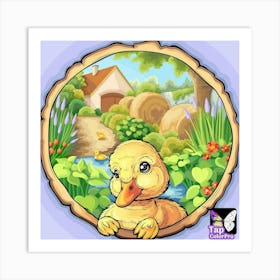 Duck In A Hole Art Print