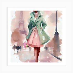 Paris Fashion Illustration 6 Art Print