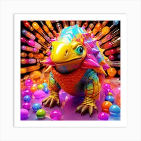 Colorful Lizard Art Print