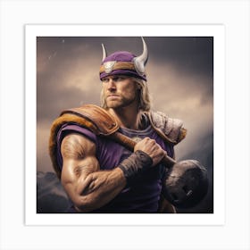 Minnesota Viking Warrior Art Print