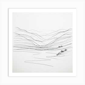 Landscape Drawing Art Print