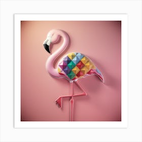 Rainbow Flamingo (3) Art Print