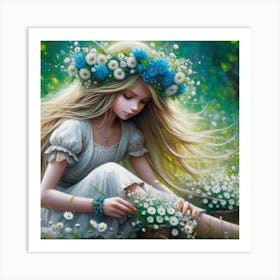 Daisy Girl 1 Art Print