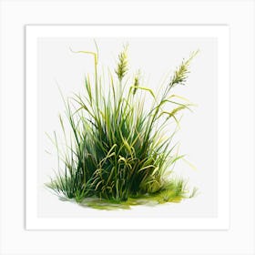 Watercolor-Spring-Grass-Clipart.20 Art Print