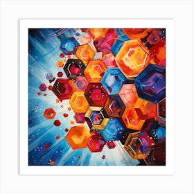 Hexagons Art Print