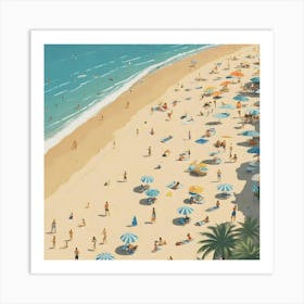 Day At The Beach 1 Art Print