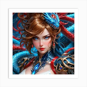 Dragon Girl juy Art Print