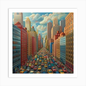 Traffic In The City Art Print