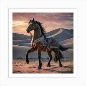 Horse In The Desert 5 Art Print