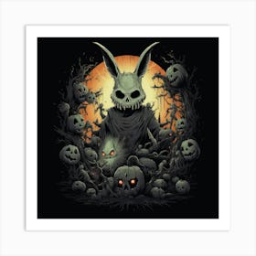 Halloween Bunny Art Print