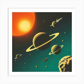 Retro Futuristic Elements,Retro Futuristic Background,Retro Futuristic Templates (112) Art Print