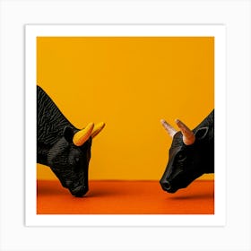 Bulls On The Wall Art Print