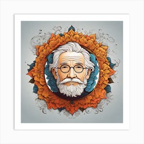 Wise man mandala Art Print