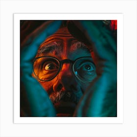 Man With Glasses 3 Art Print