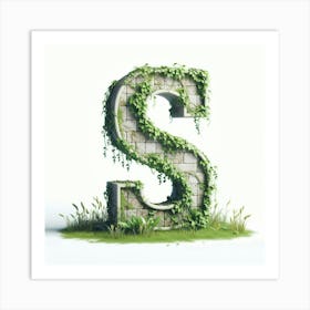 Funny Alpabet - S (Stone) Art Print