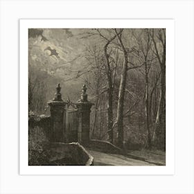 Gate In The Woods Art Print