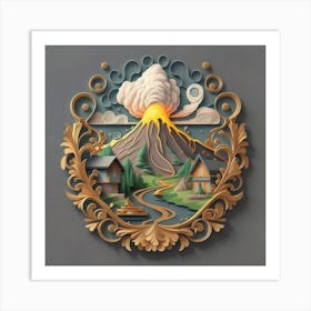 Paper Art 3d Cut Art Art Print