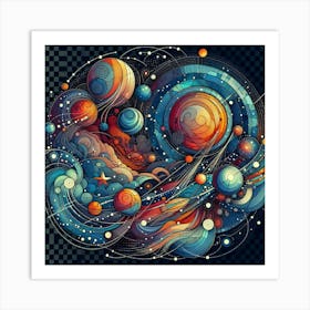 Galaxy Painting 1 Art Print