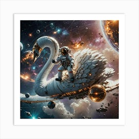 Space Swan Art Print