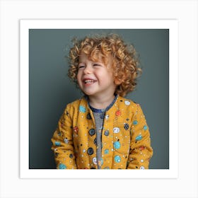 Little Boy In Yellow Jacket Art Print