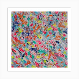 Abstract Brushstrokes Painting Art Print