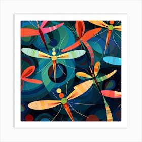 Dragonflies 62 Art Print