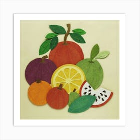 Felt Fruit Art Print