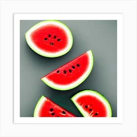 Watermelon Minimalistic Art Print Art Print