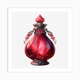 Red Perfume Bottle 8 Art Print