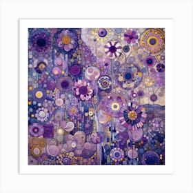 Purple Flowers 1 Art Print