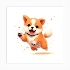 Corgi Puppy 2 Art Print