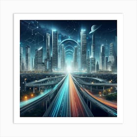 Futuristic Cityscape Art Print