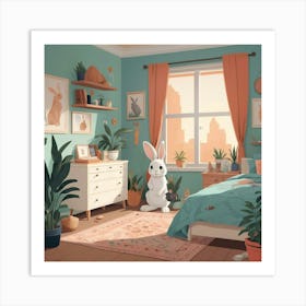 Default Animals In My Room Rabbit Art Print 0 Art Print