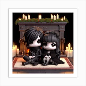 Gothic Couple 1 Art Print