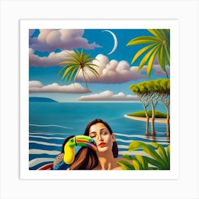 A sunny day on the beach Art Print