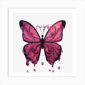 Pink Butterfly Art Print