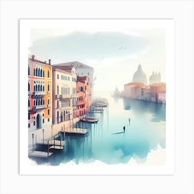 Watercolor Of Venice 6 Art Print