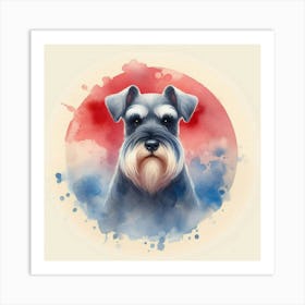 Watercolor Miniature Schnauzer 2 Art Print