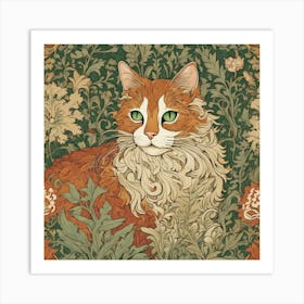 Cat In The Garden 6 Art Print