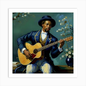 Man With A Guitar 1 Art Print