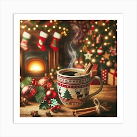 Christmas Coffee 1 Art Print