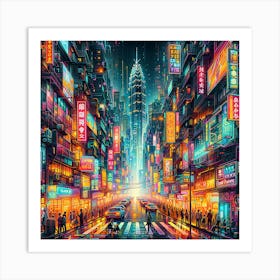 Neon City Art Print