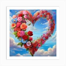 Heart of roses 1 Art Print