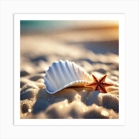 Starfish On The Beach 12 Art Print