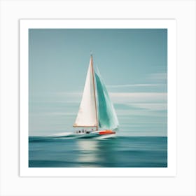 Abstract, a Sailing boat 2 Art Print