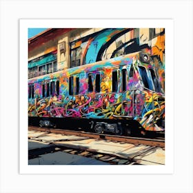 Graffiti Train 1 Art Print