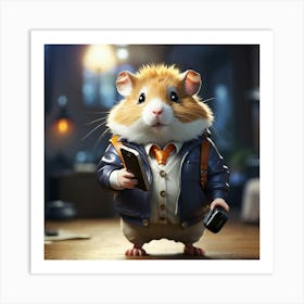 Hamster In A Suit 12 Art Print