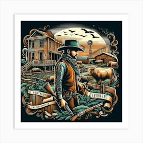 Cowboy Art Print