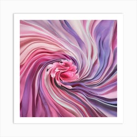 Abstract Pink And Purple Silk Fabric Art Print